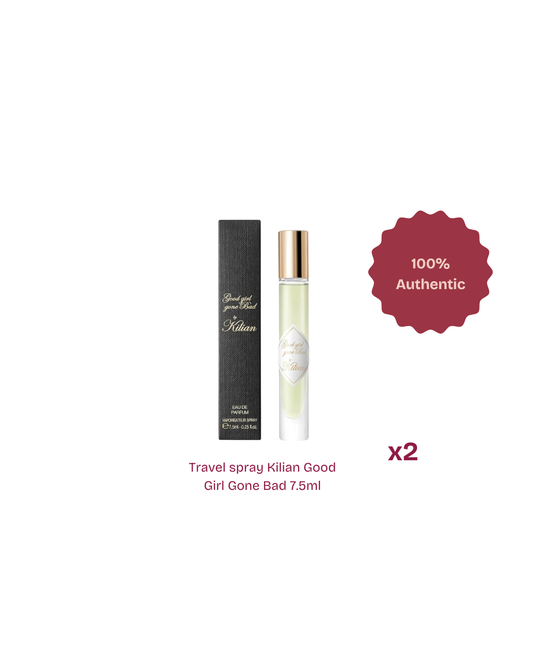 Kilian travel spray good girl gone bad set with packaging on a white background